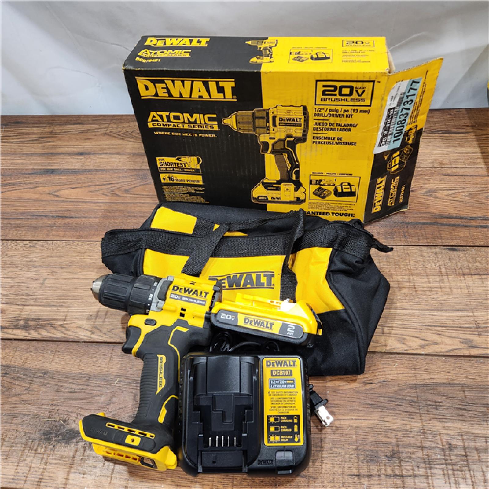 AS-IS DeWalt ATOMIC COMPACT SERIESâ„¢ 20V MAX* Brushless Cordless 1/2 in. Drill/Driver