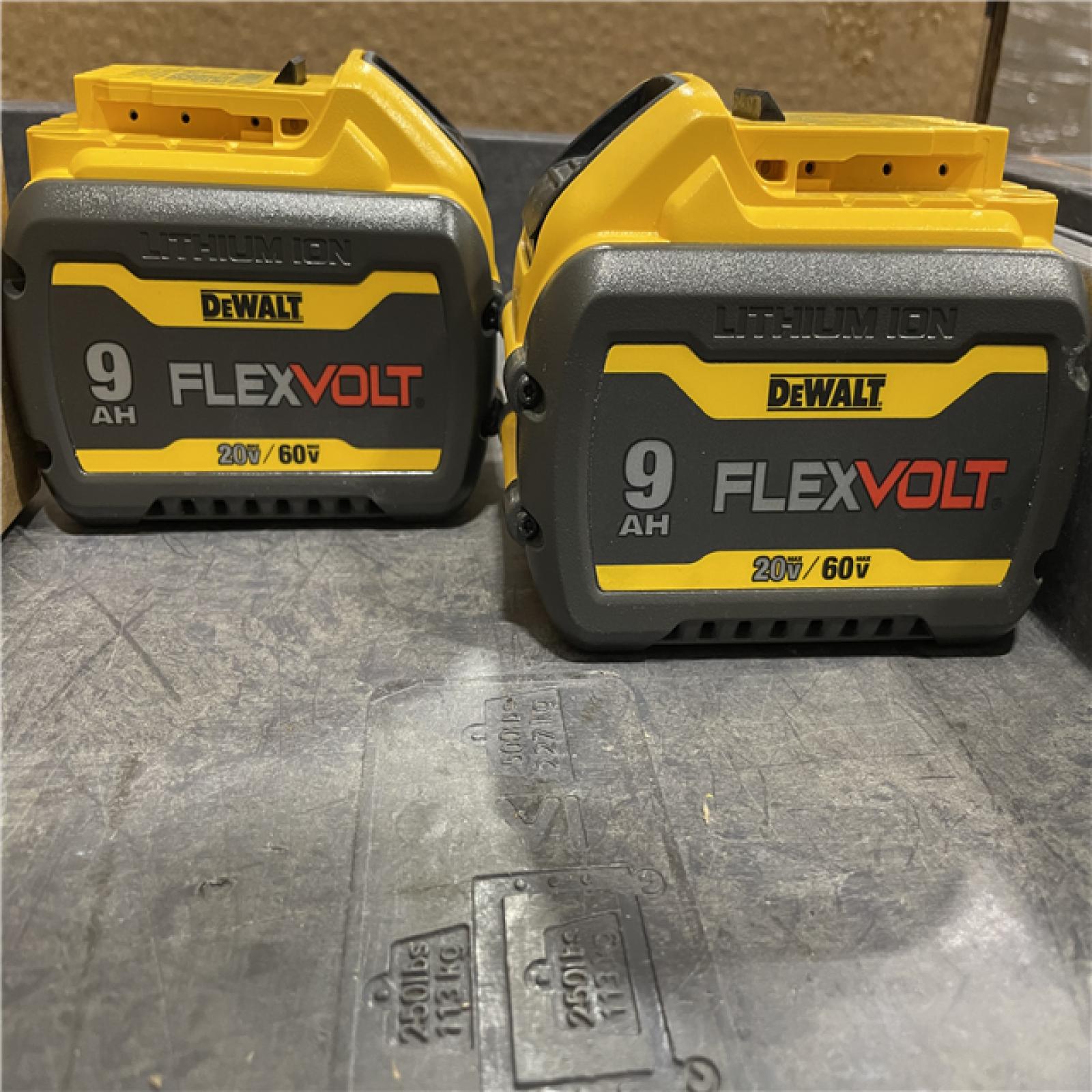 AS-IS DEWALT FLEXVOLT 20-Volt /60-Volt MAX Lithium-Ion 9.0Ah Battery (2-Pack)