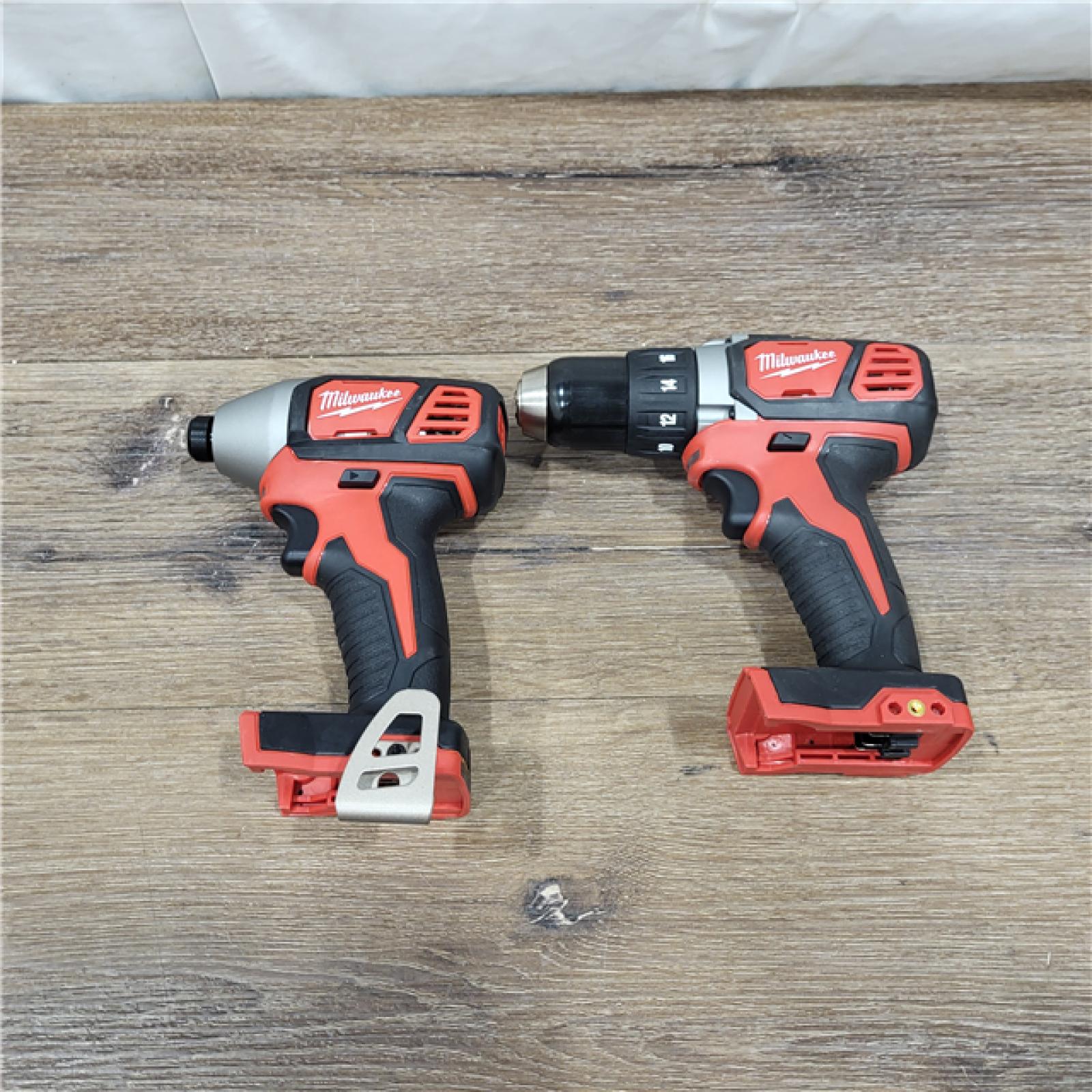 AS-IS Milwaukee M18 18V Cordless Brushed 2 Tool Drill/Driver and Impact Driver Kit