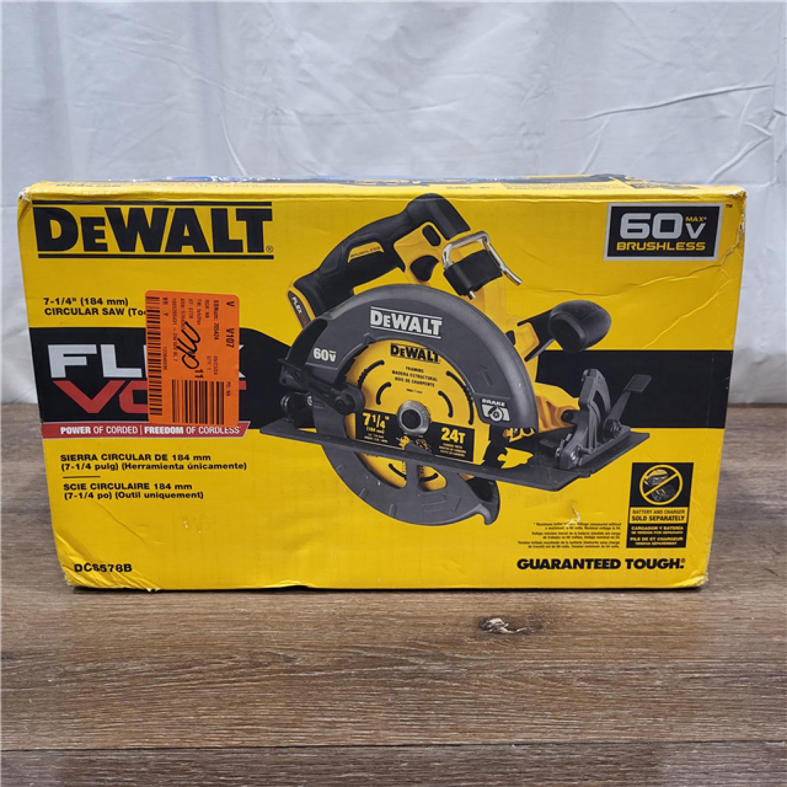 AS-IS DeWALT Flexvolt Max 7-1/4  60V Brushless Circular Saw DCS578B (Bare Tool)