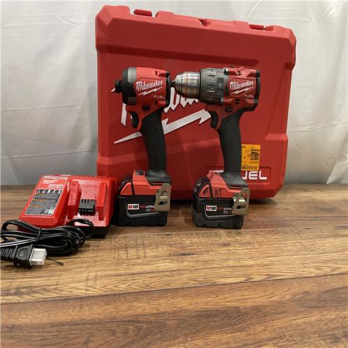 AS-IS Milwaukee M18 FUEL 18V Lithium-Ion Brushless Cordless Hammer Drill and Impact Driver Combo Kit (2-Tool)