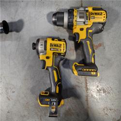 HOUSTON LOCATION - AS-IS (APPEARS LIKE NEW) DEWALT 20V MAX Cordless Brushless Hammer Drill/Driver 2 Tool Combo Kit with FLEXVOLT ADVANTAGE