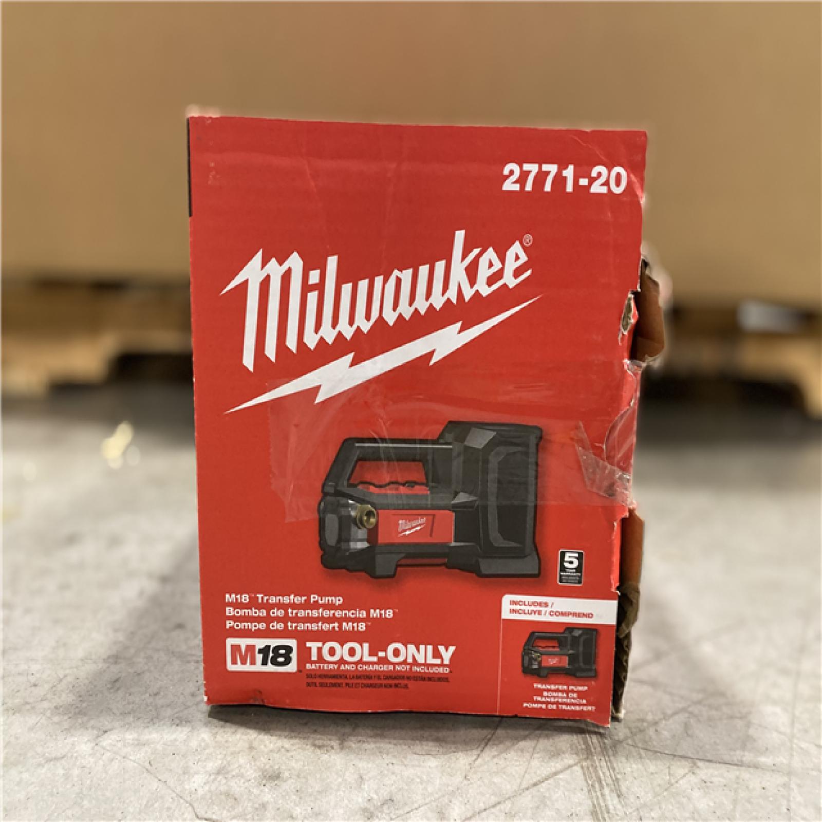 LIKE NEW! - Milwaukee M18 18-Volt 1/4 HP Lithium-Ion Cordless Transfer Pump (Tool Only)