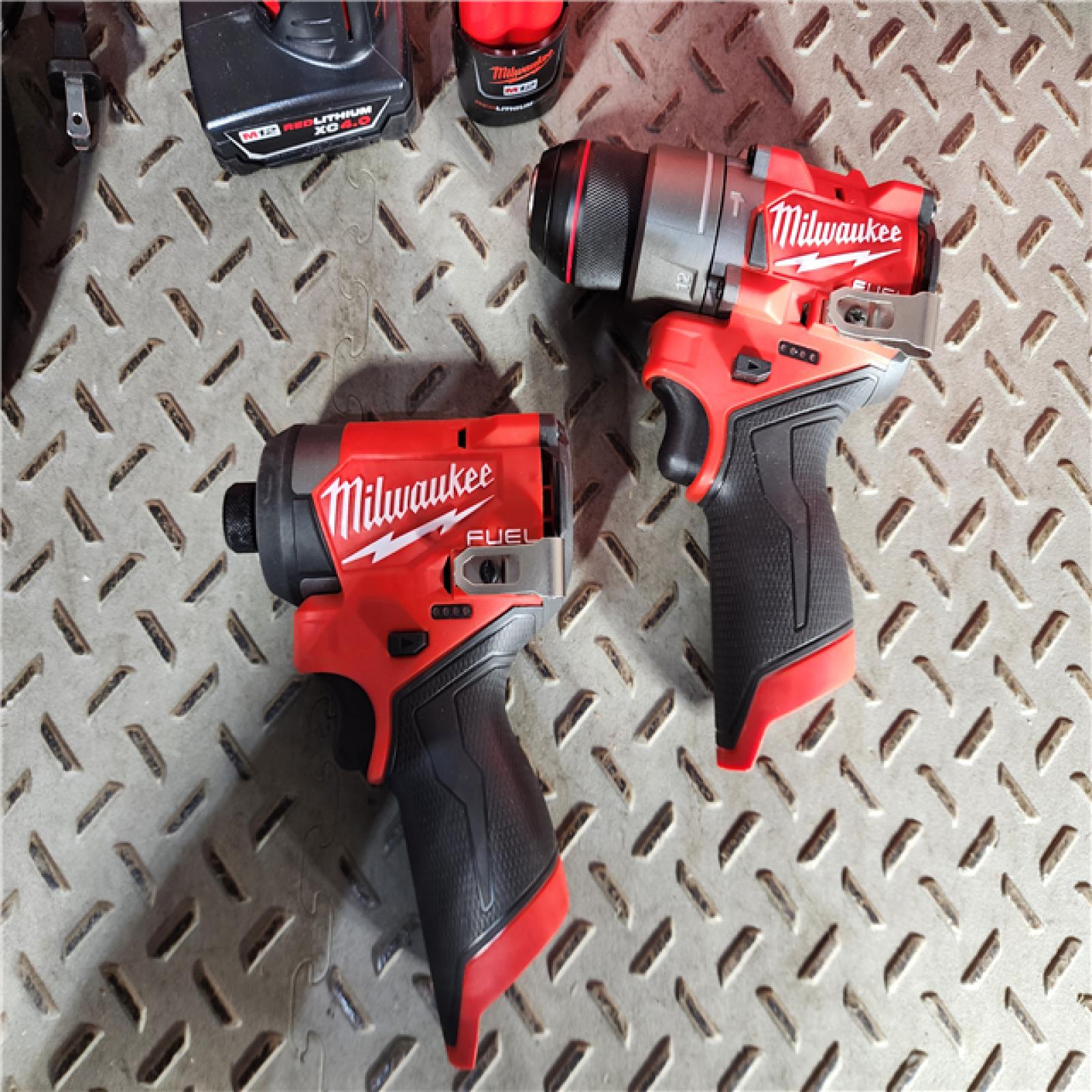 HOUSTON LOCATION - AS-IS (APPEARS LIKE NEW) Milwaukee 3497-22 12V Brushless Hammer Drill and Impact Driver Combo Kit