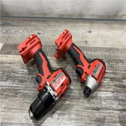 AS-IS MILWAUKEE 18-Volt Lithium-Ion Brushless Cordless Compact Hammer Drill/Impact Combo Kit (2-Tool) with (2) Batteries, Bag