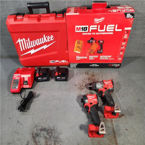 HOUSTON LOCATION - AS-IS Milwaukee M18 FUEL 18V Lithium-Ion Brushless Cordless Hammer Drill and Impact Driver Combo Kit (2-Tool) with 2 Batteries