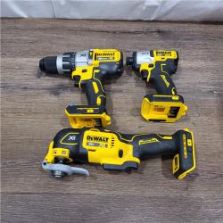 AS-IS DEWALT 20-Volt Lithium-Ion Cordless 3-Tool Combo Kit with FLEXVOLT 9 Ah and 20V 6 Ah Batteries and Charger