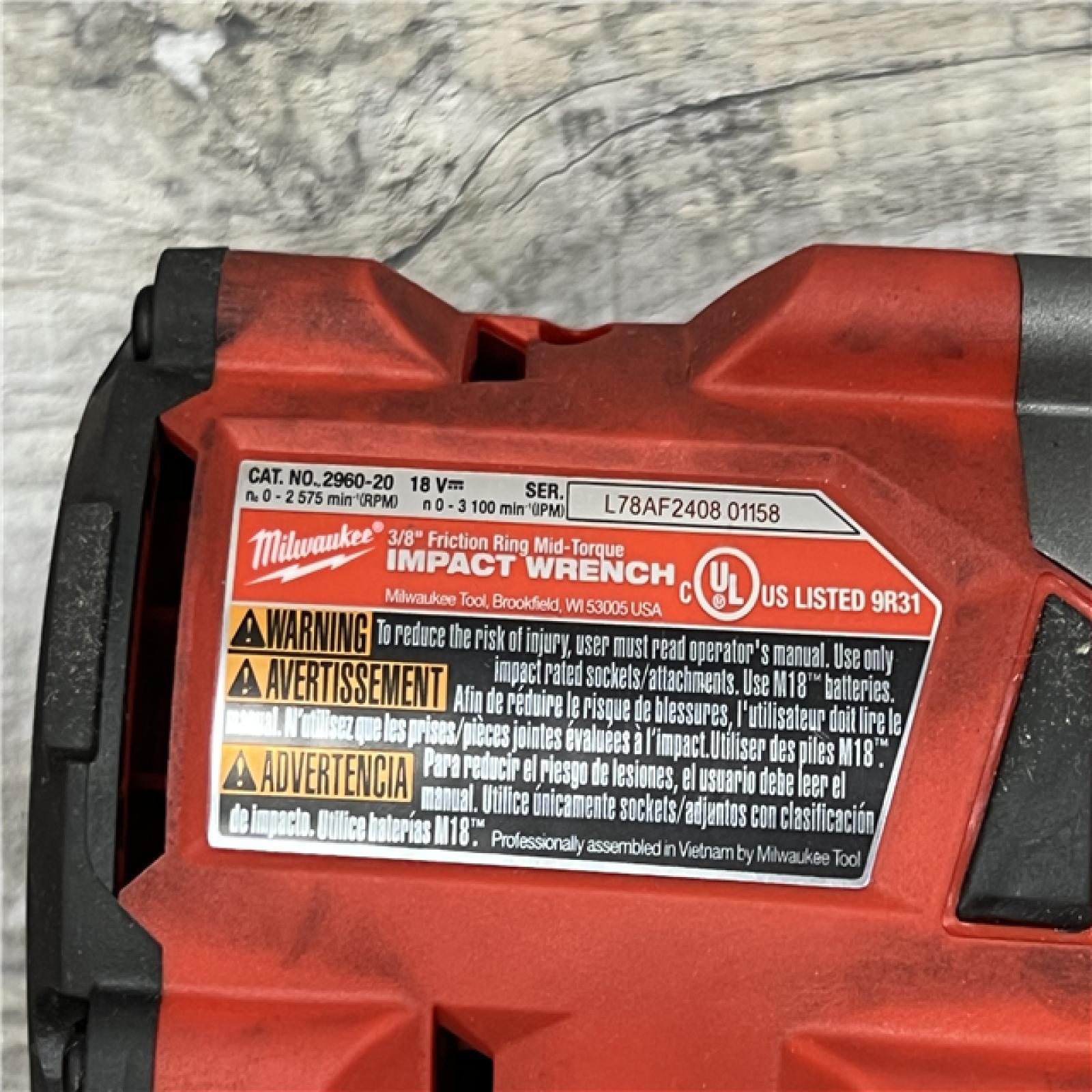 AS-IS Milwaukee M18 18V Fuel 3/8  Mid-Torque Compact Impact Wrench Brushless Cordless Lithium-Ion 2960-20