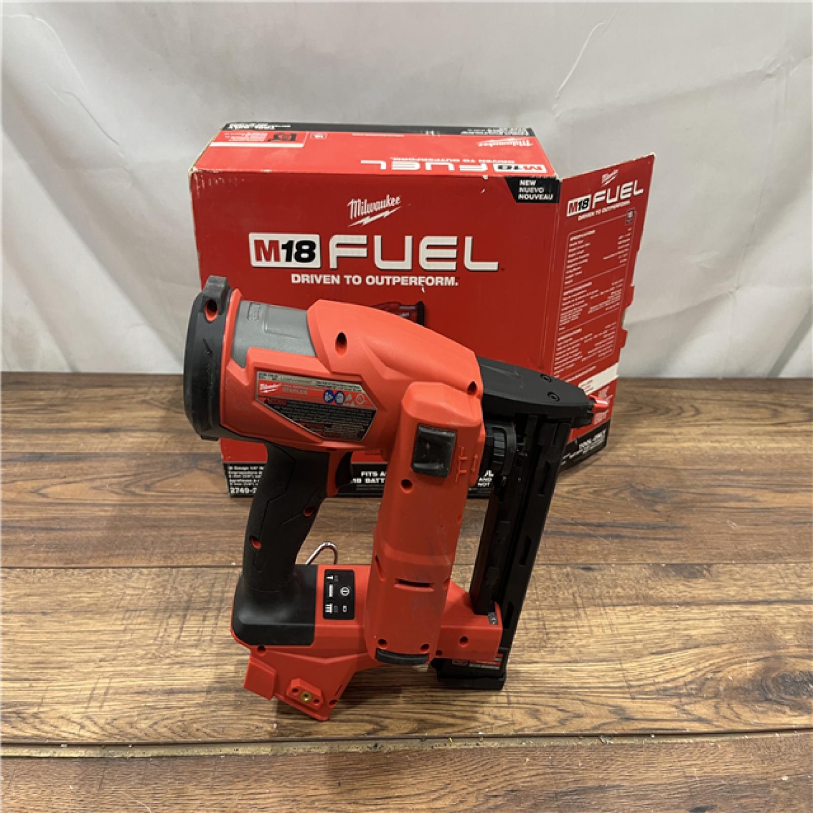 AS-IS M18 FUEL 18-Volt Lithium-Ion Brushless Cordless 18-Gauge 1/4 in. Narrow Crown Stapler (Tool-Only)