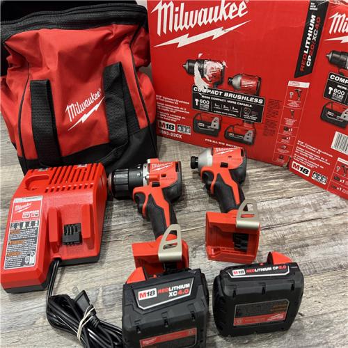 AS-IS Milwaukee M18 Compact Brushless 2-Tool Combo Kit