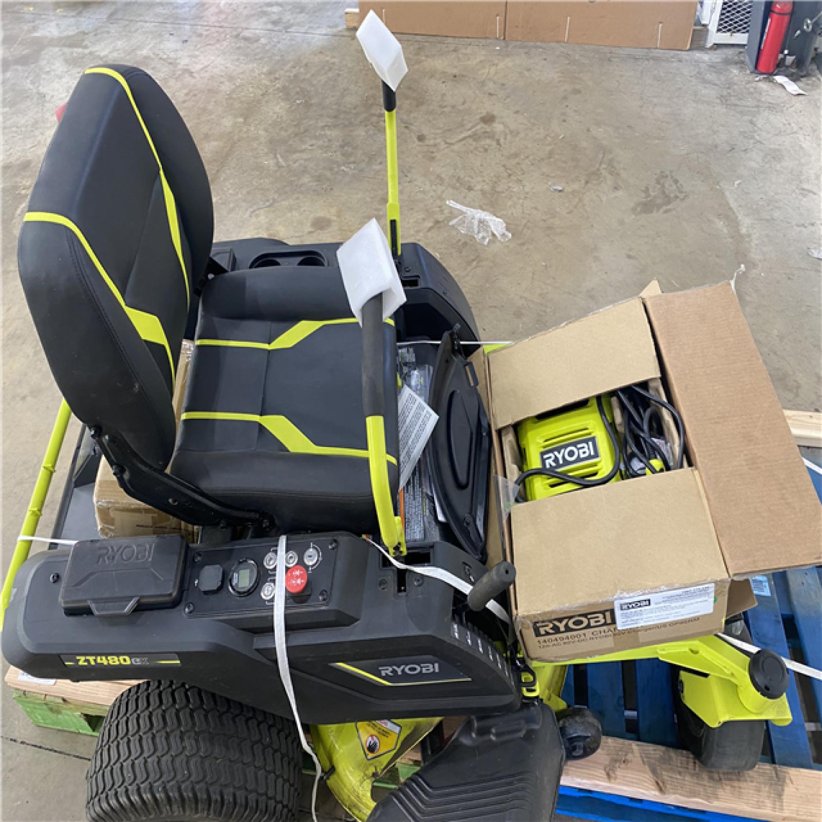 Houston Location - AS-IS Ryobi ZT480ex 42 in. Brushless Electric Zero Turn Riding Mower