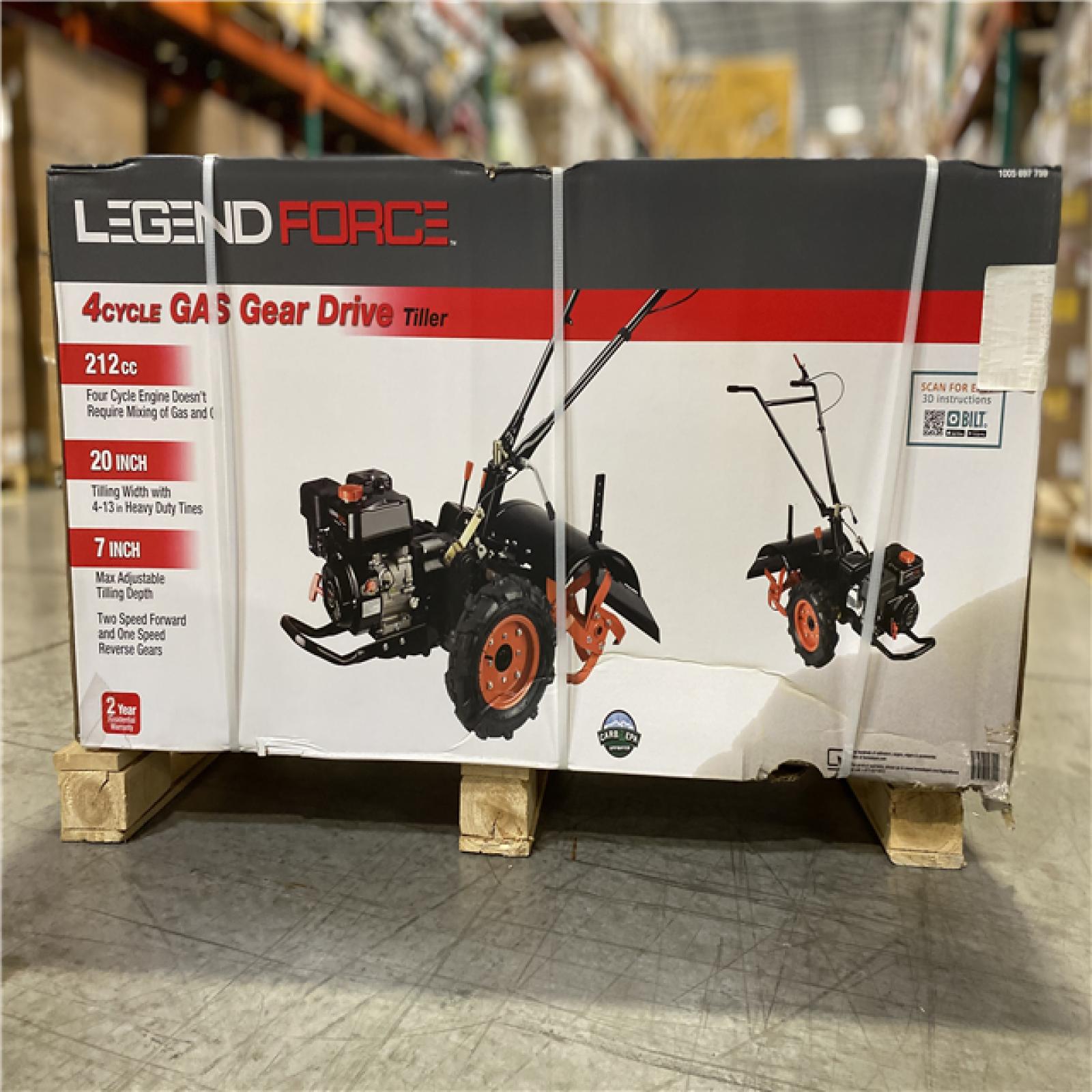 DALLAS LOCATION - Legend Force 20 in. 212 cc Gas Rear Tine Tiller, Forward/Reverse