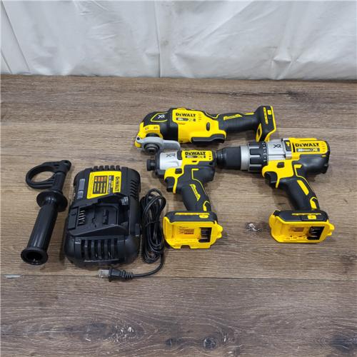 AS-IS DEWALT 20-Volt Lithium-Ion Cordless 3-Tool Combo Kit with FLEXVOLT 9 Ah and 20V 6 Ah Batteries and Charger