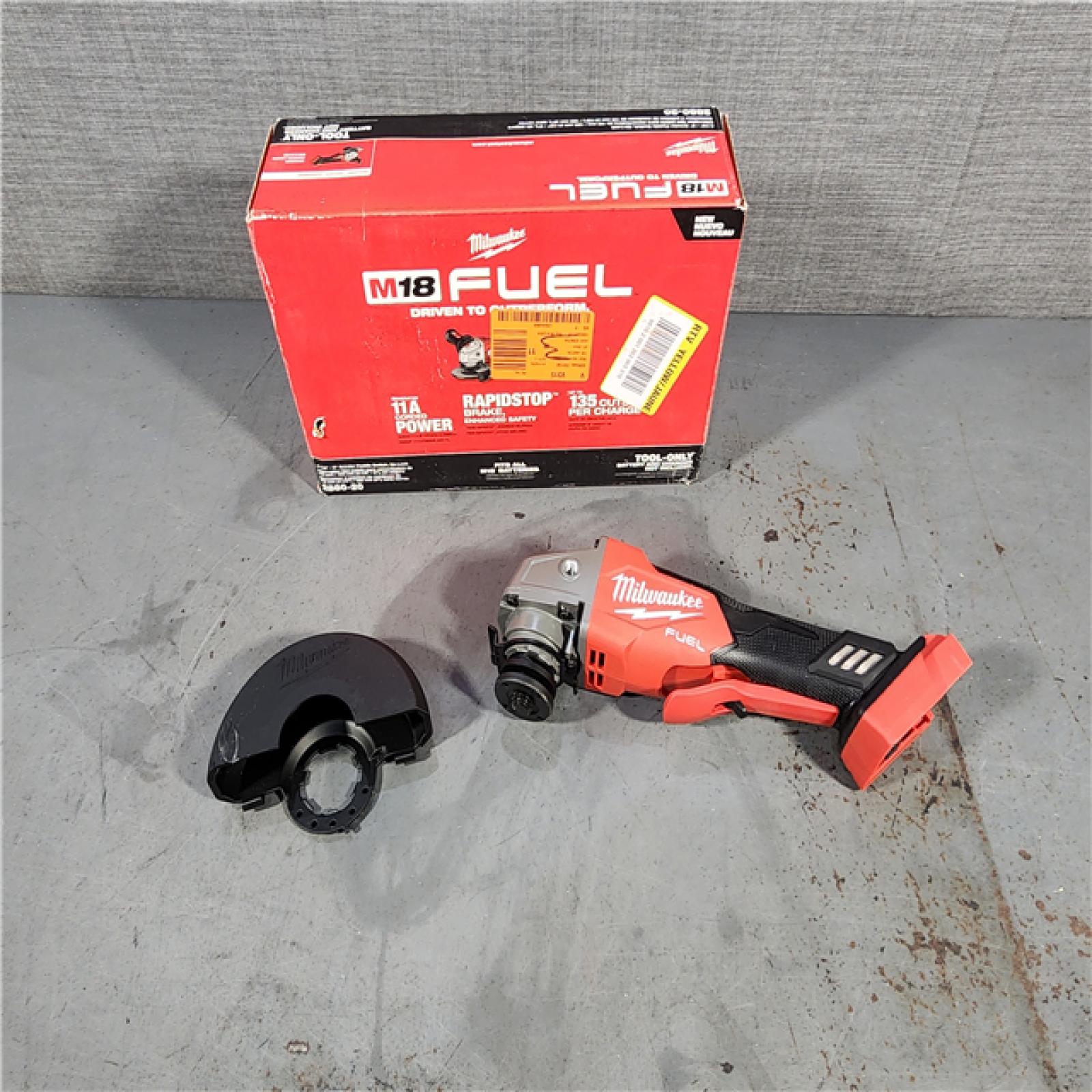 HOUSTON LOCATION - AS-IS Milwaukee 2880-20 M18 FUEL 18-Volt Lithium-Ion Brushless Cordless 4-1/2 in./5 in. Grinder W/Paddle Switch (Tool-Only)