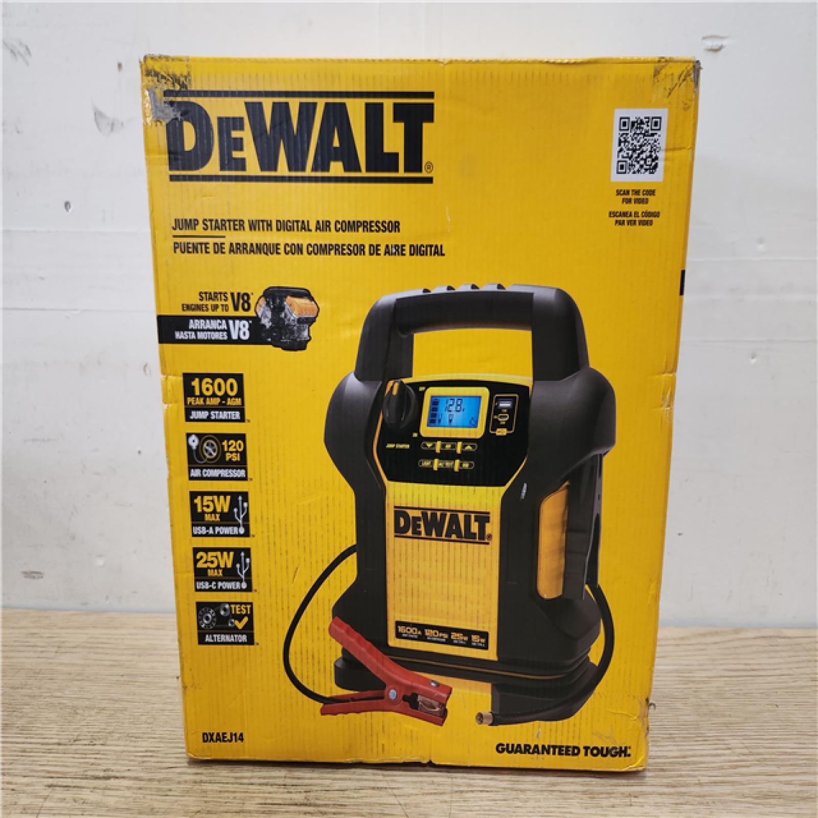 Phoenix Location DEWALT 1600 Peak Amp Jump Starter with Digital Compressor and USB Power Bank