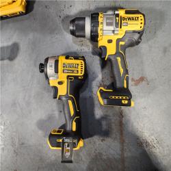 HOUSTON LOCATION - AS-IS DEWALT 20V MAX Cordless Brushless Hammer Drill/Driver 2 Tool Combo Kit with FLEXVOLT ADVANTAGE