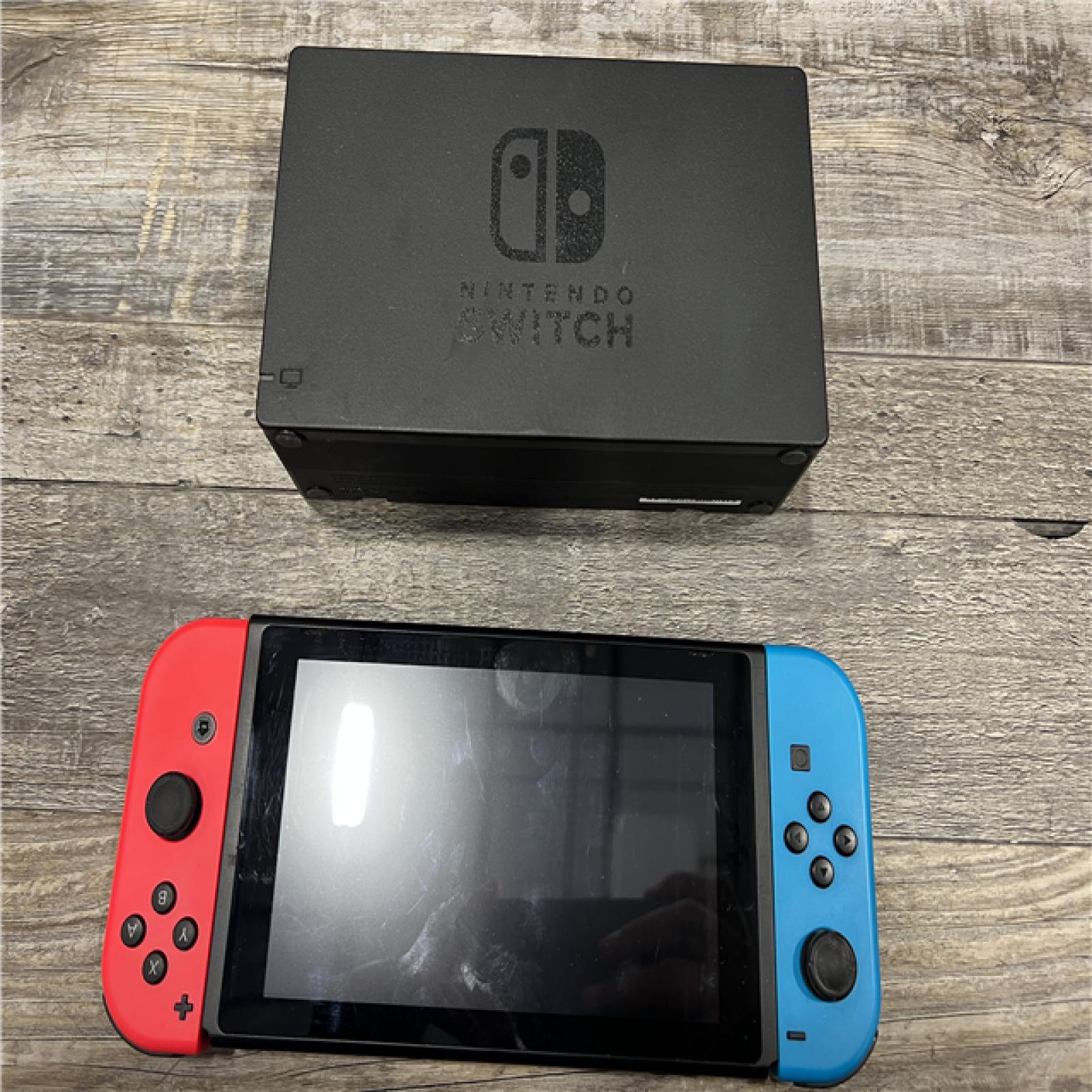 AS-IS Nintendo Switch with Neon Blue and Neon Red Joy-Con