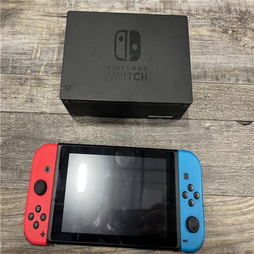 AS-IS Nintendo Switch with Neon Blue and Neon Red Joy-Con