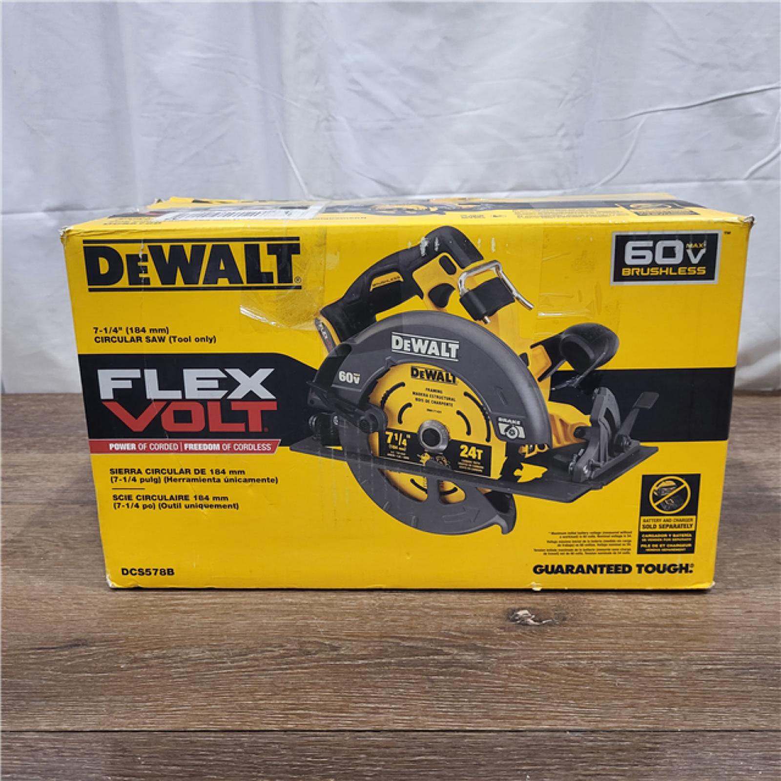 AS-IS DeWALT Flexvolt Max 7-1/4  60V Brushless Circular Saw DCS578B (Bare Tool)