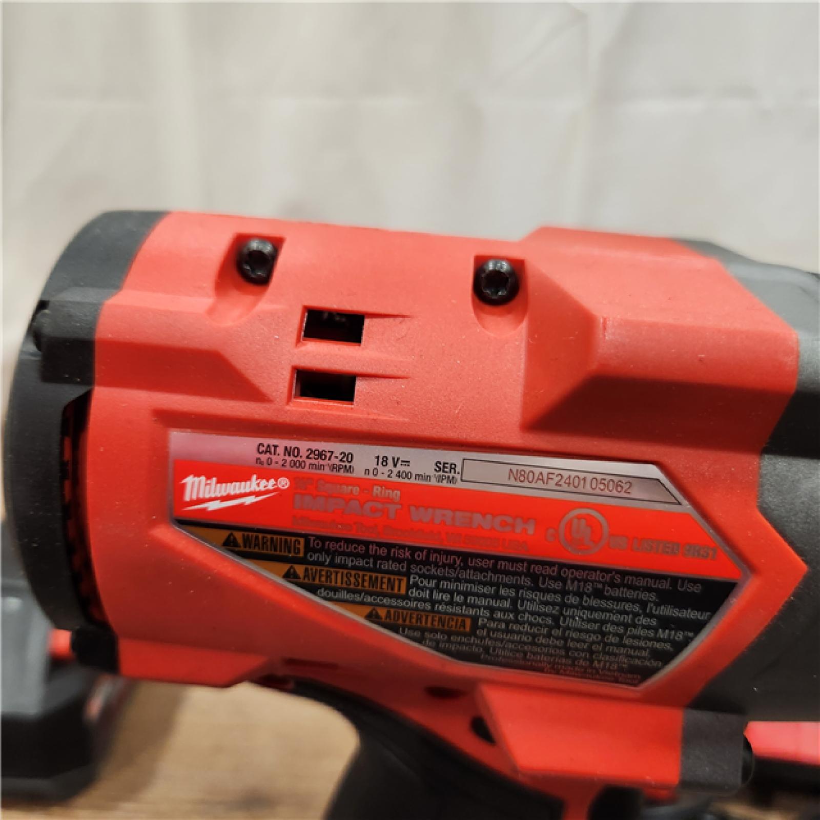 AS-IS Milwaukee M18 1/2 in. Cordless Brushless High Torque Impact Wrench Kit (Battery & Charger)