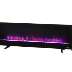 DALLAS LOCATION - NEW! Home Decorators Collection 60 in. W View Wall Mount Electric Fireplace in Black