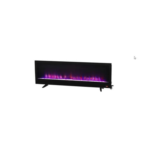 DALLAS LOCATION - NEW! Home Decorators Collection 60 in. W View Wall Mount Electric Fireplace in Black