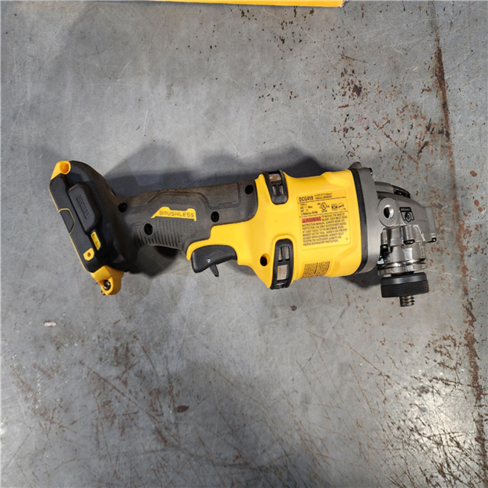 HOUSTON LOCATION - AS-IS DEWALT FLEXVOLT 60V MAX Cordless Brushless 4.5 in. to 6 in. Small Angle Grinder with Kickback Brake (Tool Only)