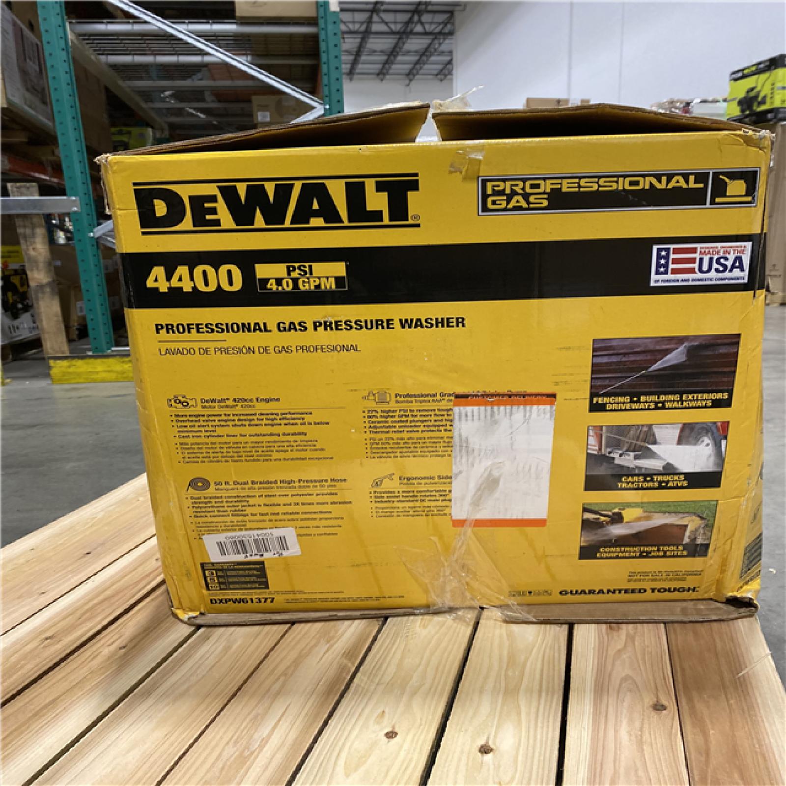 DALLAS LOCATION -  DEWALT 4400 PSI 4.0 GPM Cold Water Gas Pressure Washer