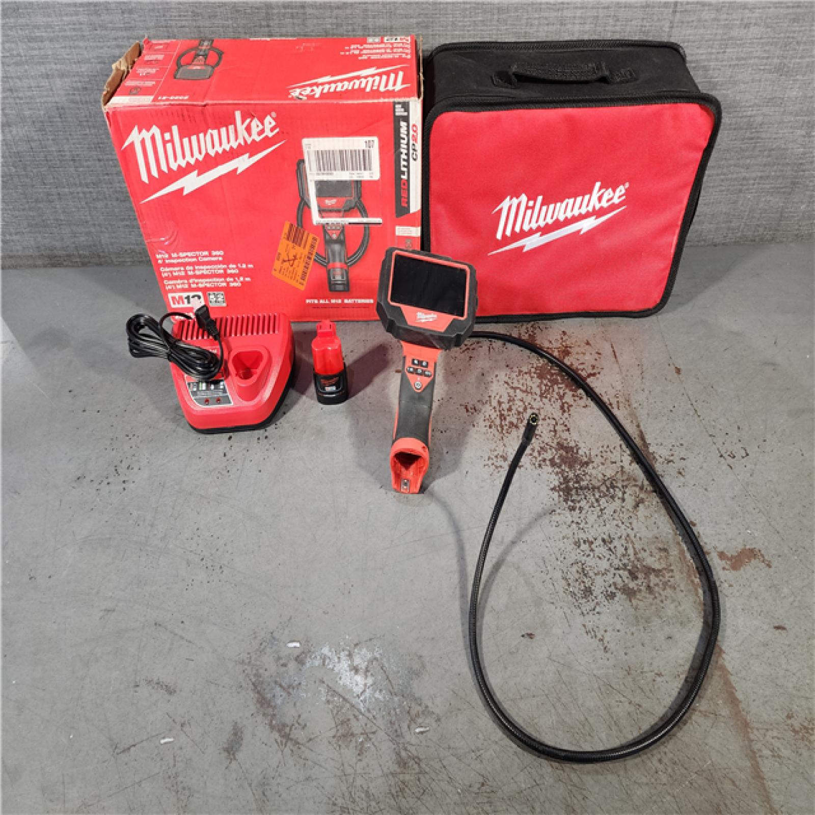 HOUSTON LOCATION - AS-IS M12 12V Lithium-Ion Cordless M-SPECTOR 360-Degree 4 Ft. Inspection Camera Kit