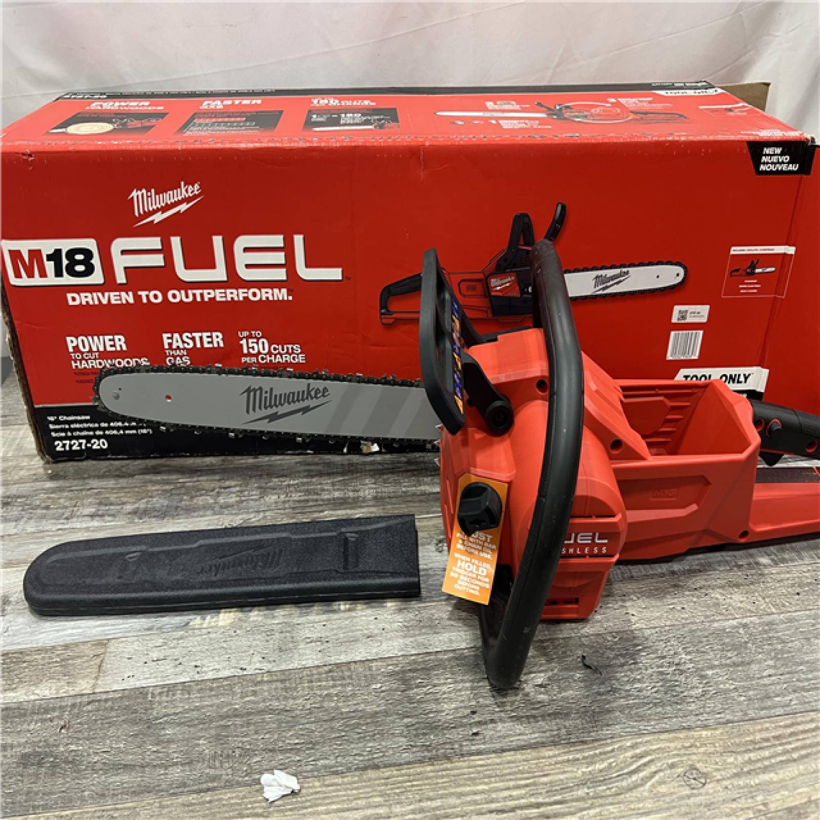 AS-IS Milwaukee M18 FUEL 16  18V Li-Ion Brushless Cordless Chainsaw Tool-Only 2727-20