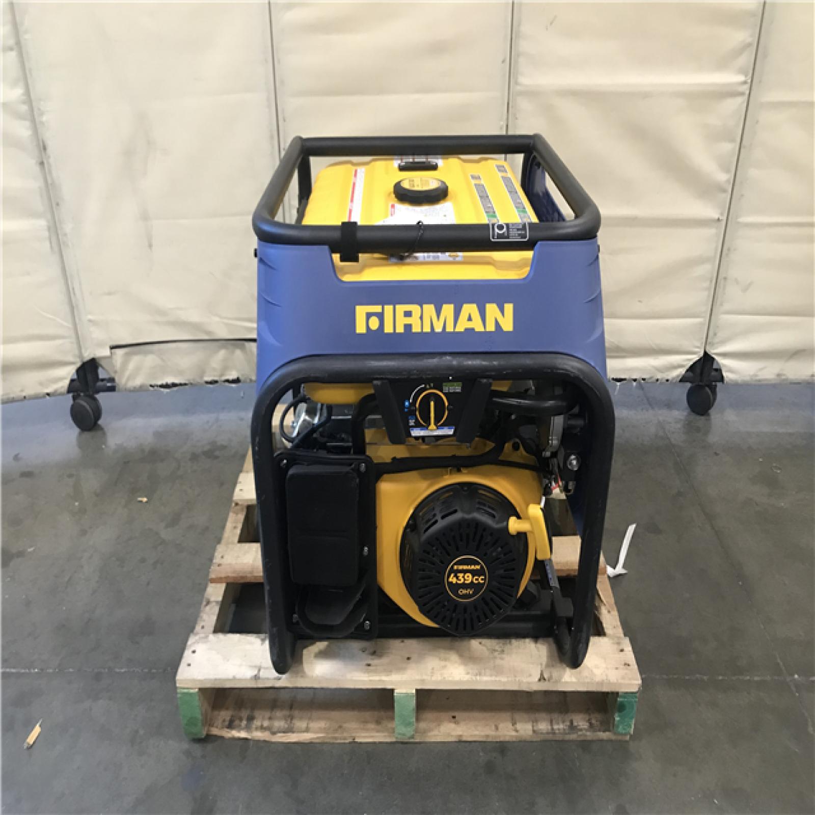 California AS-IS FIRMAN 10,000-Watt/8,000-Watt Tri-Fuel Portable Generator with Electric Start, Transfer Switch Outlet and CO Alert Technology