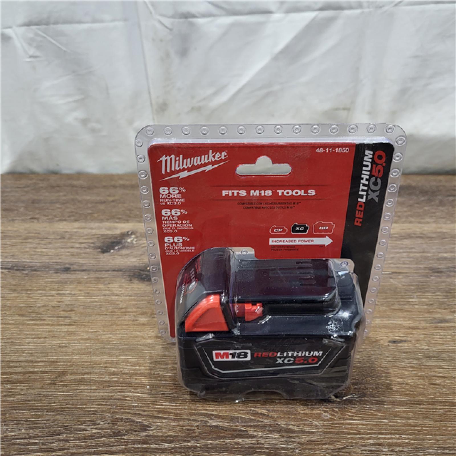 NEW!  Milwaukee M18 18-Volt Lithium-Ion XC Extended Capacity 5.0Ah Battery Pack