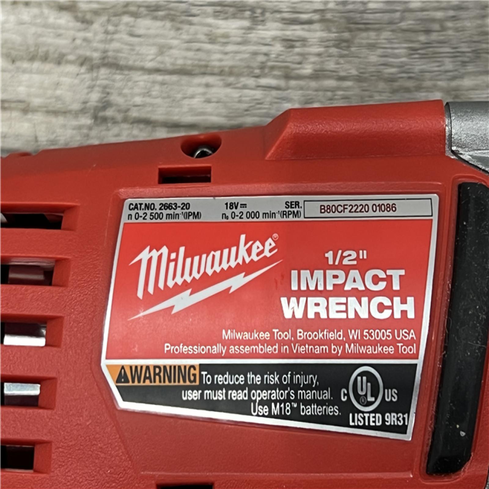 AS-IS Milwaukee 2663-20 - M18 1/2  18V Cordless Impact Wrench Bare Tool