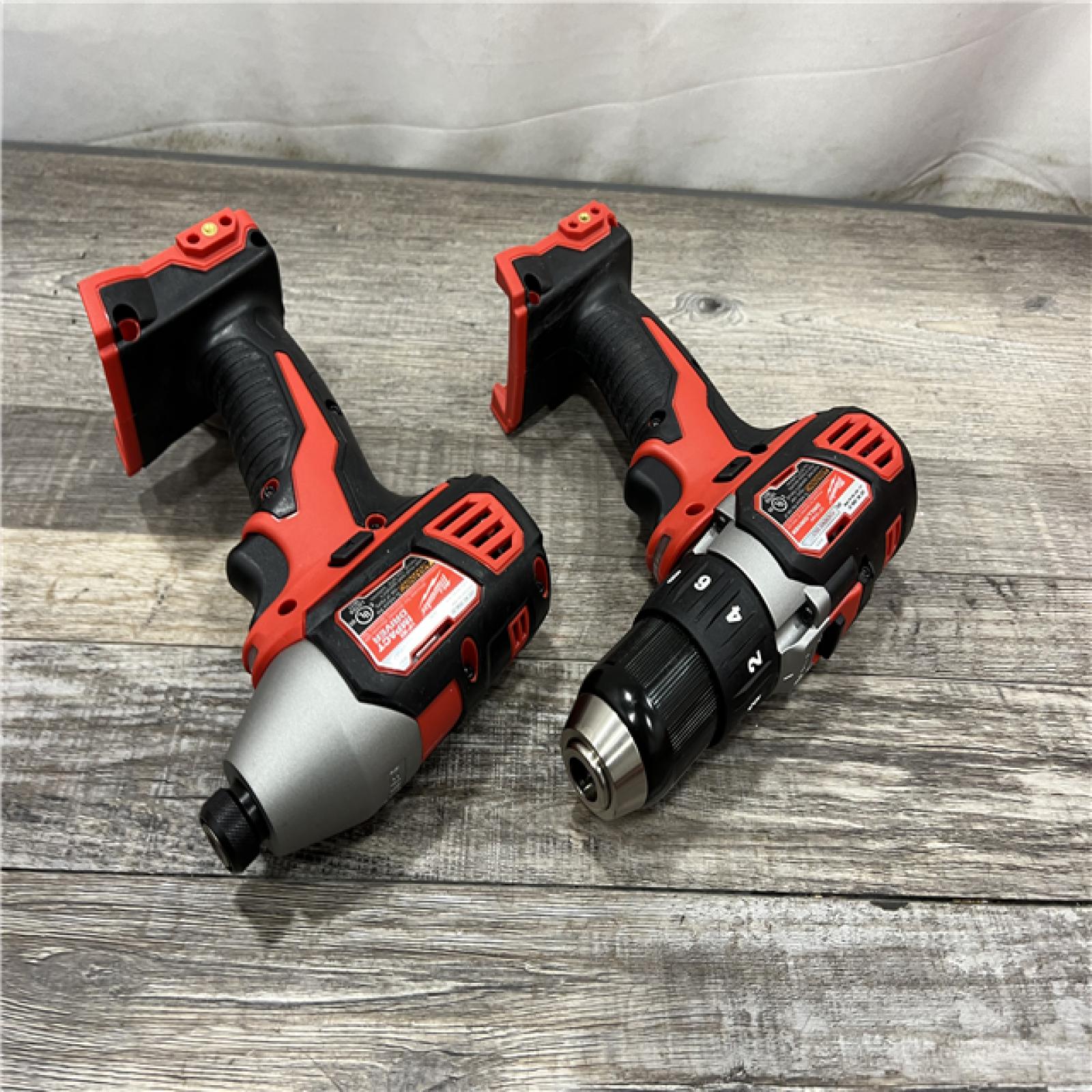 AS-IS Milwaukee M18 18V Cordless Brushed 2 Tool Drill/Driver and Impact Driver Kit