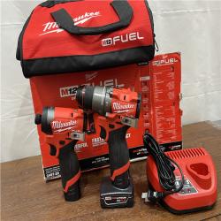 AS-IS Milwaukee 3497-22 12V Brushless Hammer Drill and Impact Driver Combo Kit