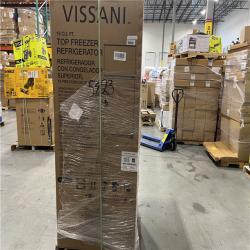 DALLAS LOCATION - AS-IS Vissani 18 cu. ft. Top Freezer Refrigerator in Stainless Steel Look