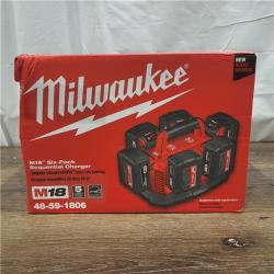 AS-IS Milwaukee 48-59-1806 M18 Six Pack Sequential Charger