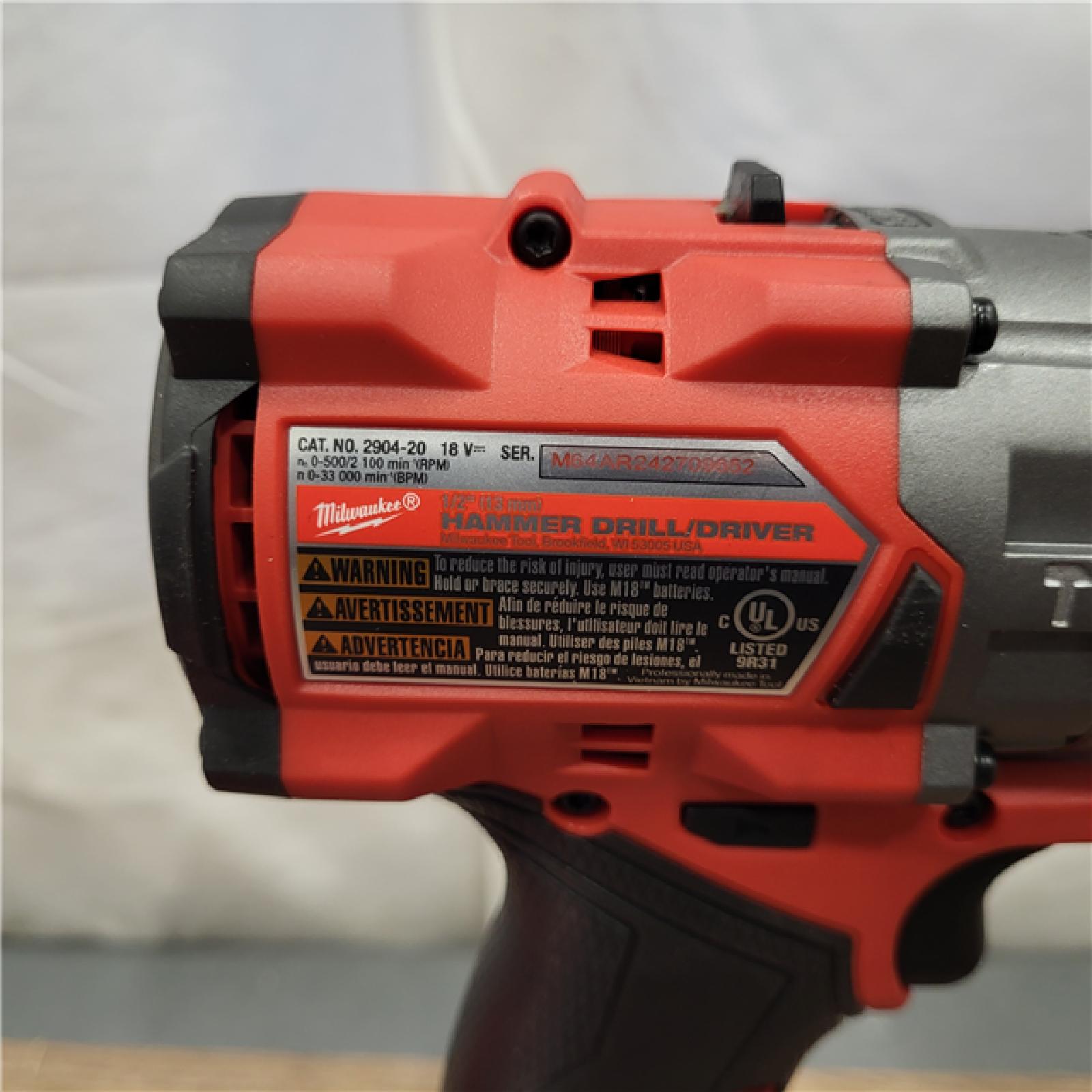 AS-IS Milwaukee M18 FUEL 18V Lithium-Ion Brushless Cordless Hammer Drill and Impact Driver Combo Kit (2-Tool) with 2 Batteries