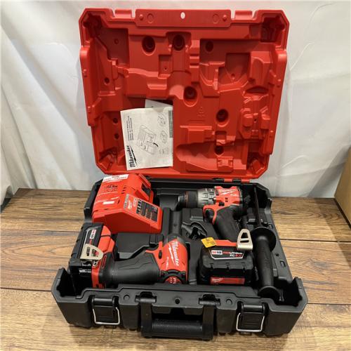 AS-IS Milwaukee M18 FUEL 18V Lithium-Ion Brushless Cordless Hammer Drill and Impact Driver Combo Kit (2-Tool) with 2 Batteries