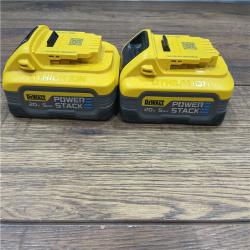 AS-IS DEWALT POWERSTACK 20V Lithium-Ion 5.0Ah Battery Pack (2 Pack)