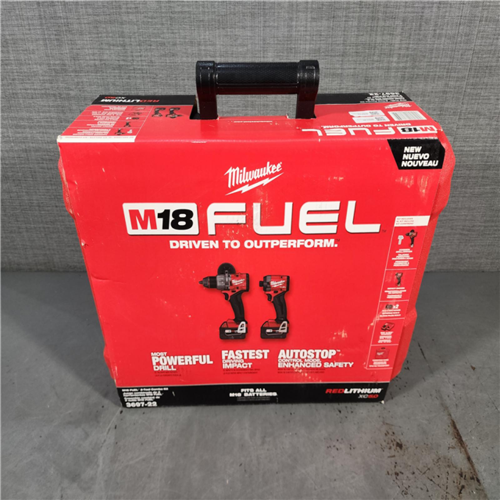 HOUSTON LOCATION - AS-IS (APPEARS LIKE NEW) Milwaukee M18 FUEL 18V Lithium-Ion Brushless Cordless Hammer Drill and Impact Driver Combo Kit (2-Tool) with 2 Batteries