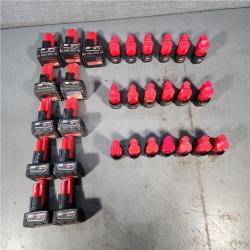 HOUSTON LOCATION - AS-IS MILWAUKEE BATTERY PACK QTY - 30