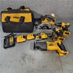 HOUSTON LOCATION - AS-IS (APPPEARS LIKE NEW) DEWALT  20V MAX Lithium-Ion Brushless Cordless 5-Tool Combo Kit 4.0