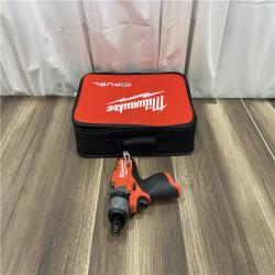 AS IS Milwaukee M12 FUEL 12-Volt Lithium-Ion Brushless Cordless 1/4 in. Hex 2-Speed Screwdriver Kit W/(2) 2.0h Batteries & Hard Case