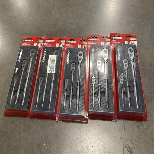 NEW! - Husky 144-Position Ratchet Set with EVA Tray (3-Piece) - (5 UNITS)