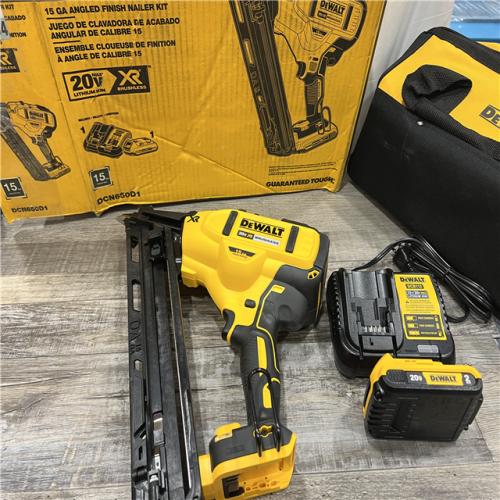 AS-IS DEWALT 20V MAX XR 15 Ga. Cordless 34 Deg Nailer 20 V