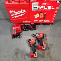 HOUSTON LOCATION - AS-IS Milwaukee M18 FUEL 18V Lithium-Ion Brushless Cordless Hammer Drill and Impact Driver Combo Kit (2-Tool) with 2 Batteries