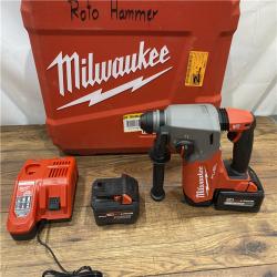 AS IS Milwaukee 2912-22 M18 Fuel 18V 1  SDS Plus Rotary Hammer with Battery & Charger