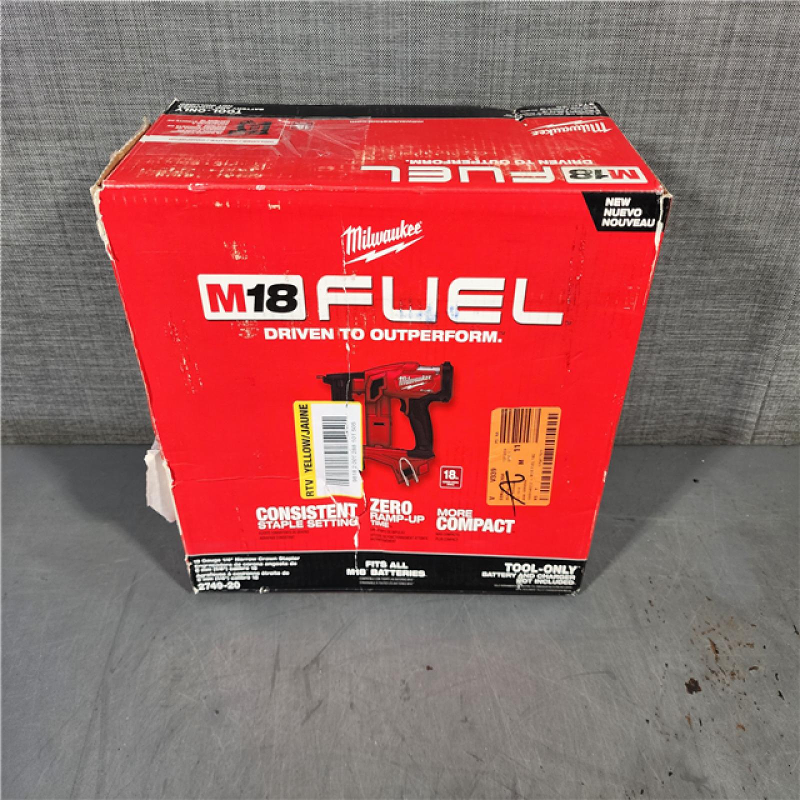 HOUSTON LOCATION - AS-IS M18 FUEL 18-Volt Lithium-Ion Brushless Cordless 18-Gauge 1/4 in. Narrow Crown Stapler (Tool-Only)