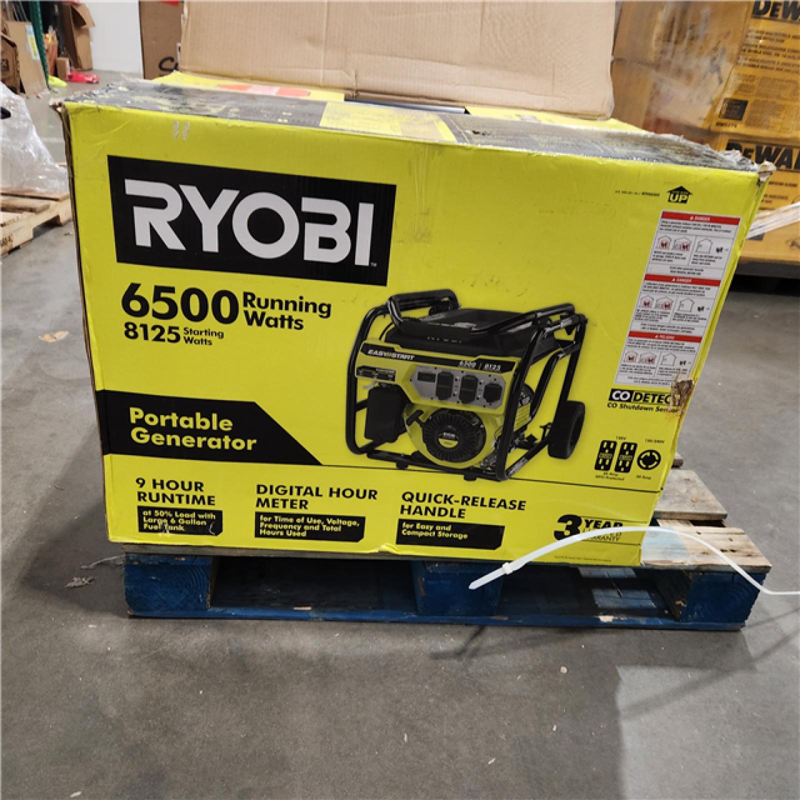 Dallas Location - As-Is RYOBI 6500-Watt Gasoline Generator